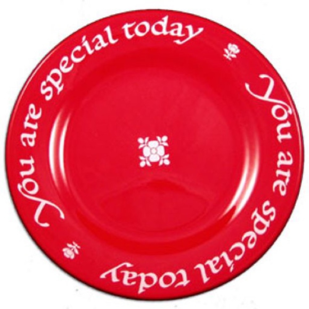 NWT Red Plate “You Are Special Today” Plate